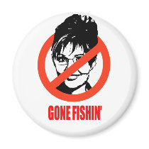 Gone Fishin' T-shirt Fridge Magnet