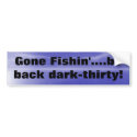 GONE FISHING bumper stickers by Dogwing GONE FISHING bumper stickers