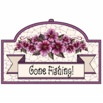 "Gone Fishing" - Decorative Sign 03 photo sculptures