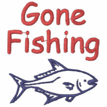 Gone Fishing Embroidered Shirt