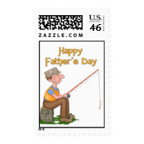 Gone Fishing Father's Day Postage postage