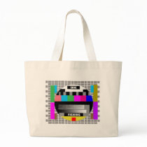 Gone Fishing, Funny Test Pattern T-Shirts! bags