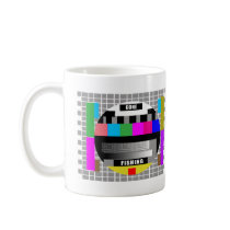 Gone Fishing, Funny Test Pattern T-Shirts! mugs