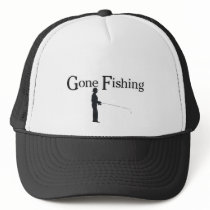 Gone Fishing, Man fishing hats by CaringHearts Gone Fishing, Man fishing hats