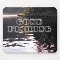 Gone fishing mouse pad mousepads by hmaprk Gone fishing mouse pad mousepads