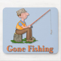 Gone Fishing Mouse Mats