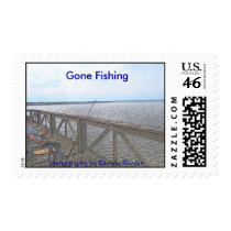 Gone Fishing Postage Stamps by rarhodes Gone Fishing Postage Stamps