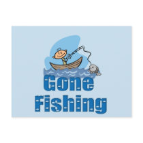 Gone Fishing postcards by cooltees Gone Fishing postcards