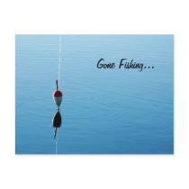 Gone Fishing Postcard