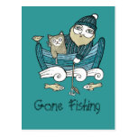Gone Fishing Postcard postcards