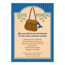 Gone Fishing Retirement Party Invitation