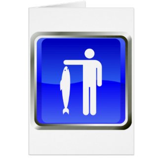 Gone Fishing Sign Greeting Cards