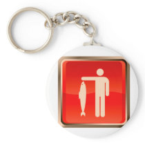 Gone Fishing Sign Key Chain