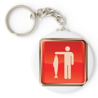 Gone Fishing Sign Key Chain