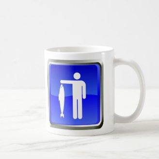 Gone Fishing Sign Mugs