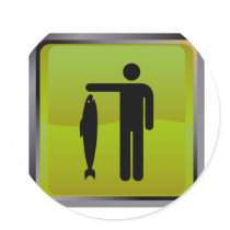 Gone Fishing Sign stickers