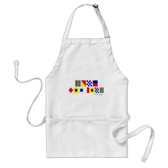 Gone Fishing using Nautical Flags Apron