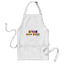 Gone Fishing using Nautical Flags aprons