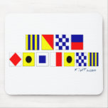 Gone Fishing using Nautical Flags Mouse Mat