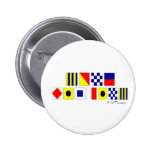 Gone Fishing using Nautical Flags Pinback Buttons