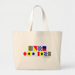 Gone Fishing using Nautical Flags Tote Bags