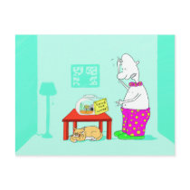 gone for lunch postcards