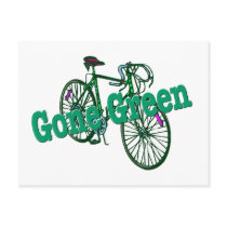 Gone Green postcards by CelebrationZazzle Gone Green postcards