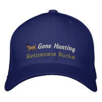 Gone Hunting Embroidered Hat embroidered hats by retirementgifts Gone Hunting Embroidered Hat embroidered hats
