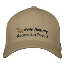 Gone Hunting Embroidered Hat embroidered hats by retirementgifts Gone Hunting Embroidered Hat embroidered hats