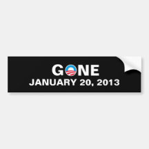 GONE JANUARY 20, 2013 BUMPER STICKERS