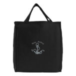 Gone Sailing Ships Anchor Embroidered Bag