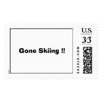 Gone Skiing !! postage by hjhlink Gone Skiing !! postage