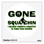 Gone Squatchin Bigfoot In Woods Wall Stickers