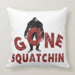 Gone Squatchin - Crayon Style Squatcher Pillows