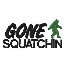 Gone Squatchin, Green and Black Stitching