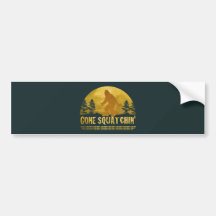 Gone Squatchin' Green Bumper Sticker