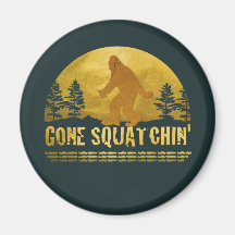 Gone Squatchin' Green Fridge Magnets
