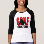 Gone Squatchin (Red & Black) T-shirt