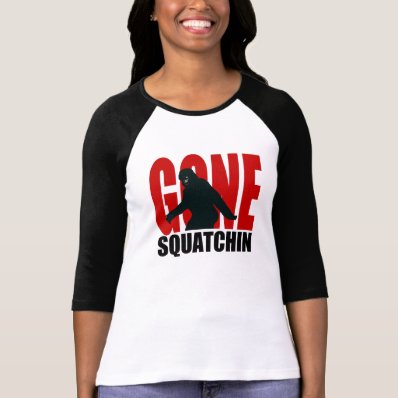 Gone Squatchin (Red & Black) T-shirt