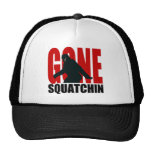 Gone Squatchin (Red & Black) Trucker Hats