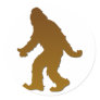 gone squatchin round stickers