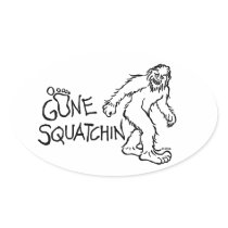 Gone Squatchin Oval Stickers
