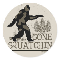 Gone Squatchin Round Stickers