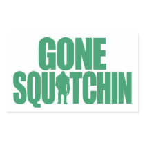 Gone Squatchin Rectangle Stickers