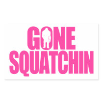 Gone Squatchin Rectangle Stickers