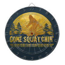 Gone Squatchin' (vintage sunset) Dartboards
