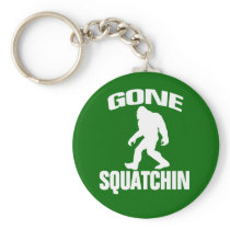 Gone Squatchin - White and Green Key Chains