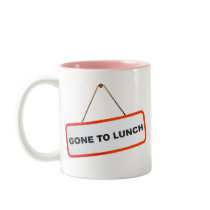 gone to lunch mugs by prawny gone to lunch mugs