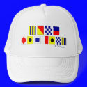 GoneFishing-Nautical Flags Hat