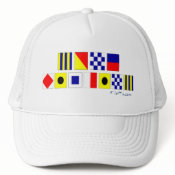 GoneFishing-Nautical Flags Hat hat